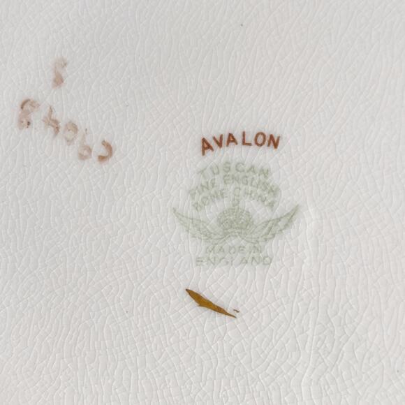 Vintage MCM Avalon Fine English Bone China Floral Dessert Plate Gold Trim C9048 - Picture 4 of 10